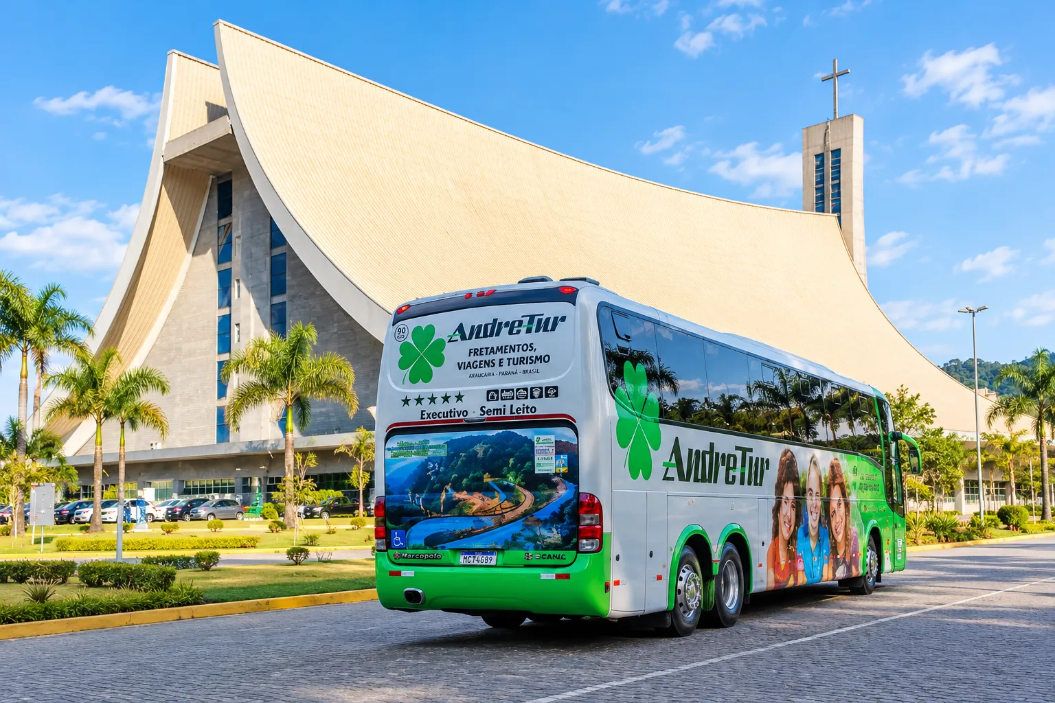 Fretamento de ônibus para funcionários e empresas em Araucária